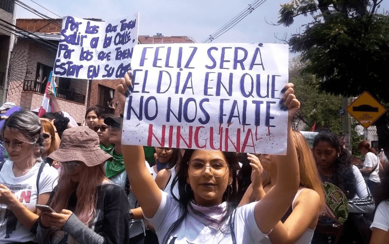 Movilizaciones en el Centro de Medellín por el 8M