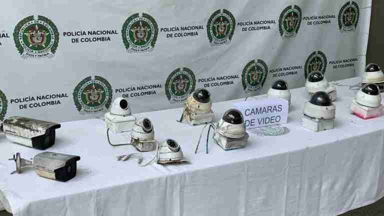 13 cámaras clandestinas fueron incautadas en Bello