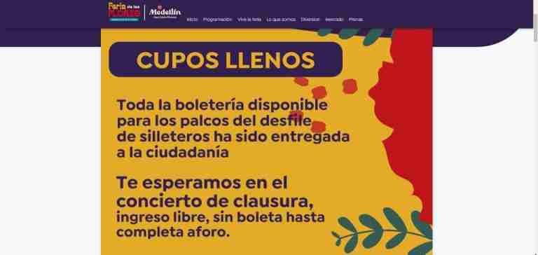 Indignación en Medellín, se acabaron las boletas para el Desfile de Silleteros