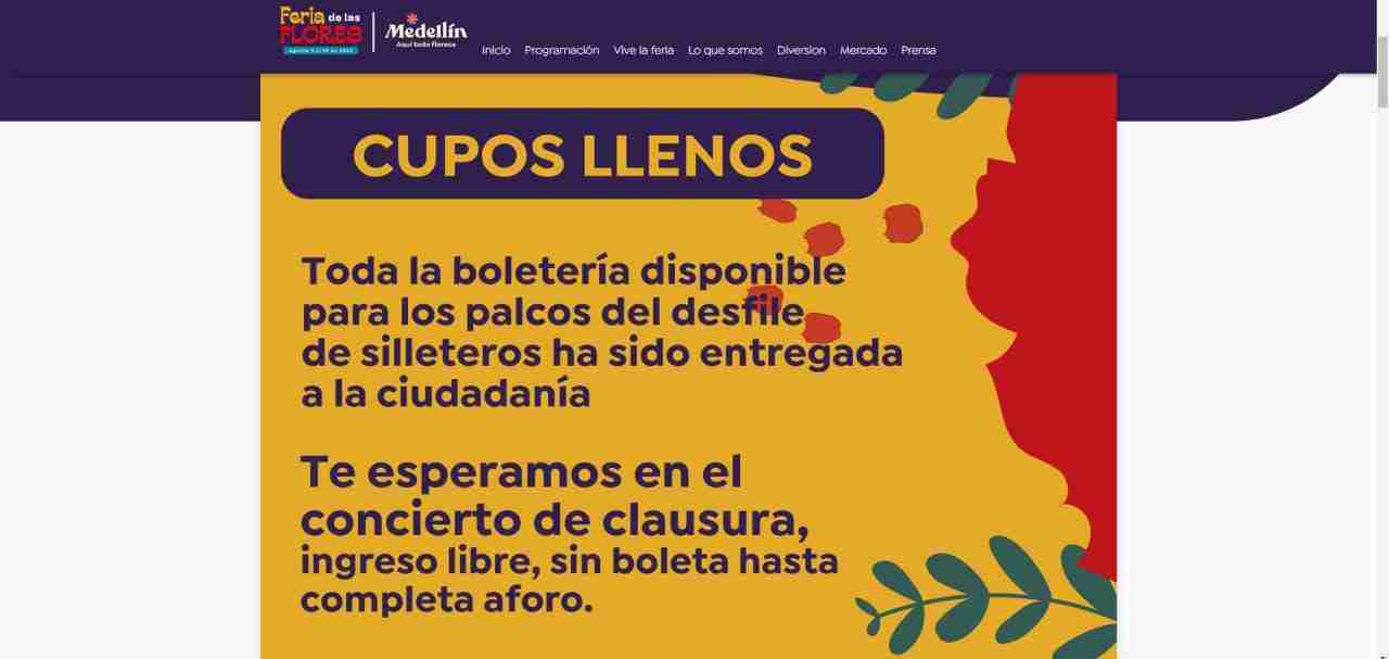 Indignación en Medellín, se acabaron las boletas para el Desfile de Silleteros