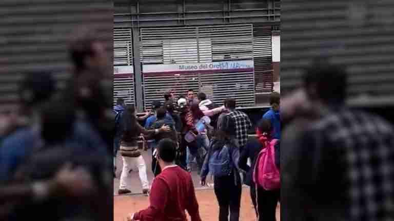 Estación de TransMilenio tuvo que ser cerrada por los disturbios