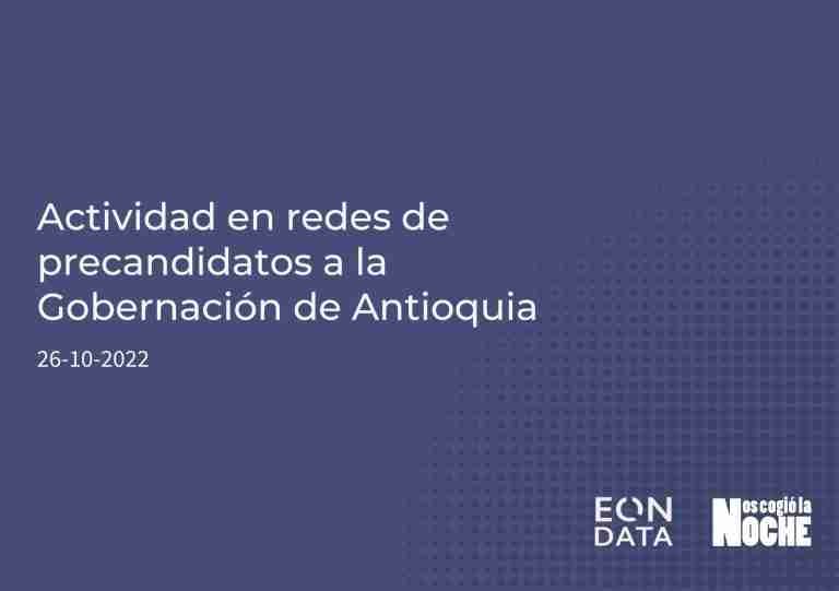 Actividad en redes de precandidatos a la Gobernación de Antioquia