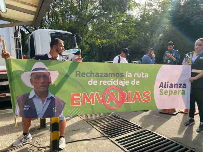 En protesta los recicladores de Medellín