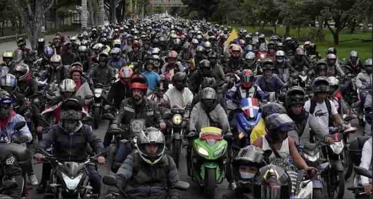 Hora cero para iniciar movilizaciones de motociclistas en Colombia