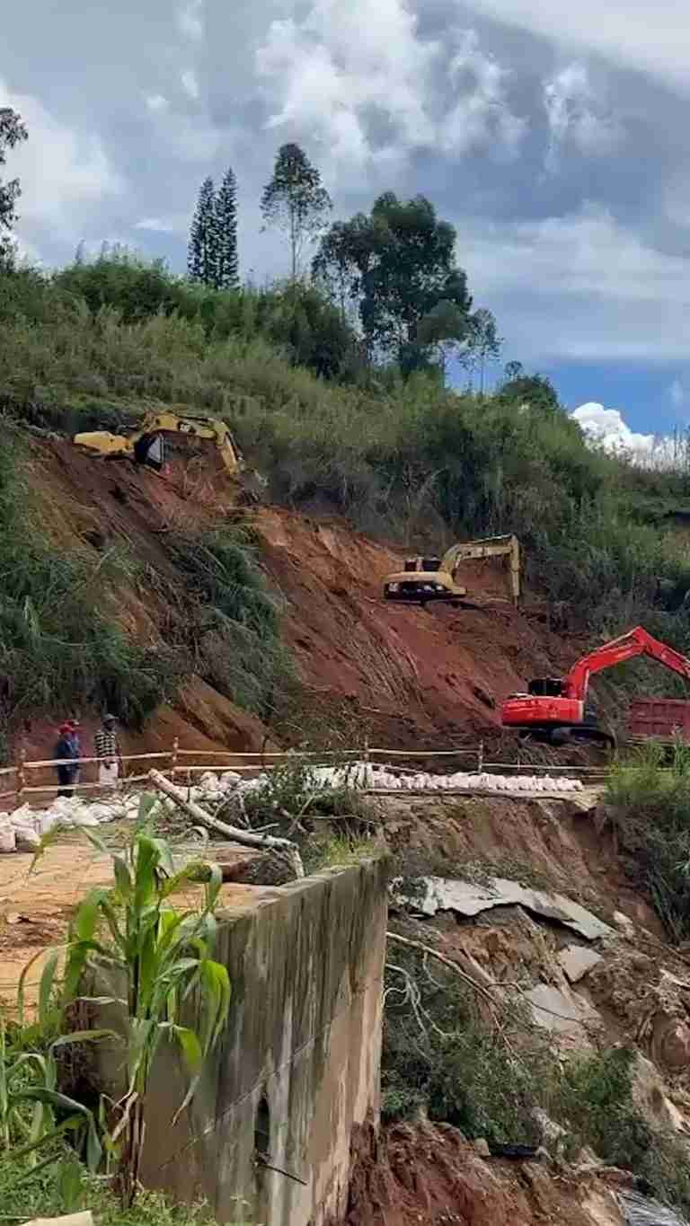 Así avanzan las obras para habilitar la vía Marinilla-El Peñol