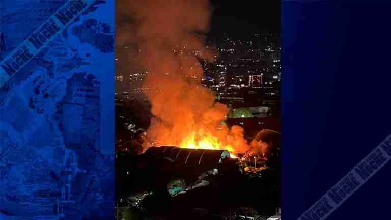 Voraz incendio en Envigado