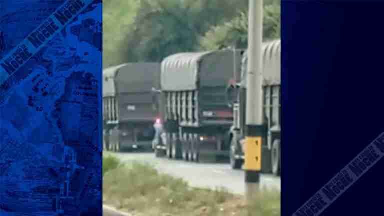 Camioneros bloquearon la vía que comunica con el occidente de Antioquia