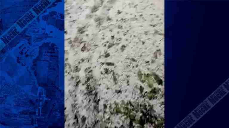 Granizada en el sector de La Catedral de Envigado