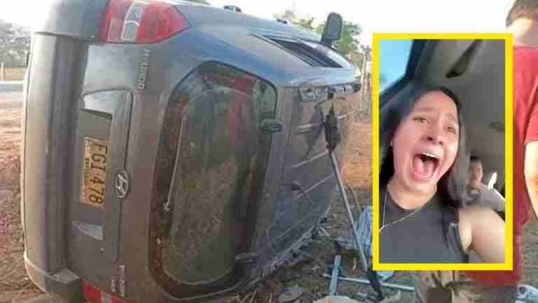 Aparatoso accidente sufrieron unos jóvenes en Córdoba mientras cantaban una canción de reggaetón