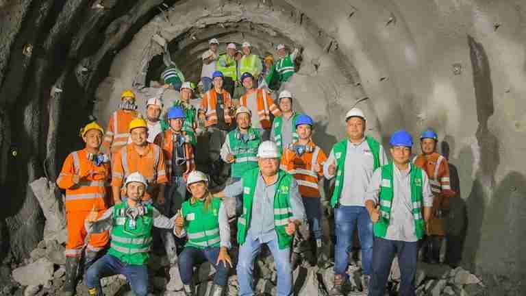 Terminó excavación de la galería de rescate del Túnel del Toyo