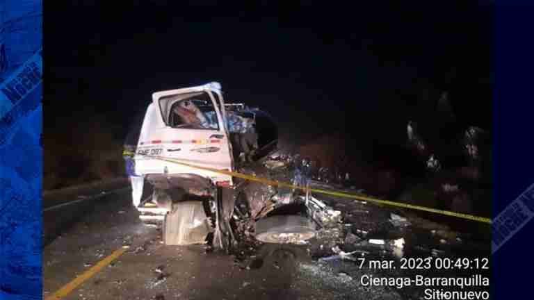 Accidente en vía Ciénaga-Barranquilla deja un muerto y 10 heridos