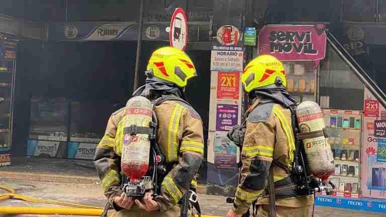 Hubo un incendio en el centro comercial Ópera