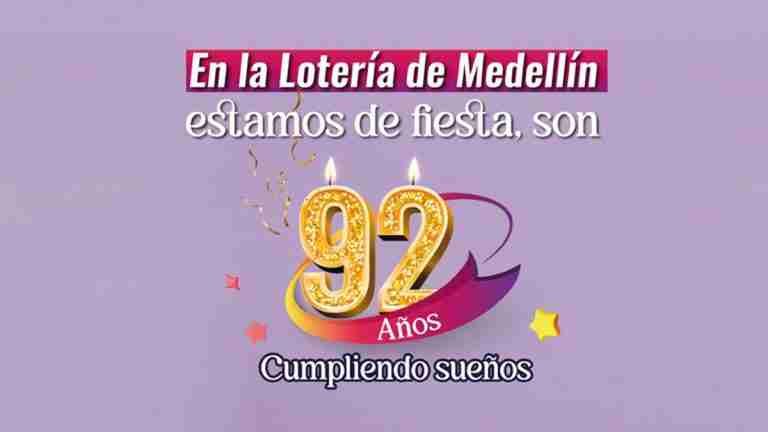 La Lotería de Medellín cumple 92 años y celebra con millones en premios