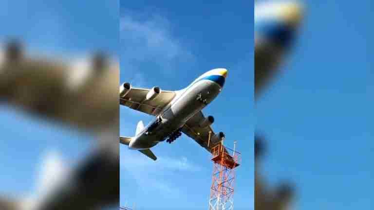 Así aterrizó uno, en Rionegro, un gigante de los cielos
