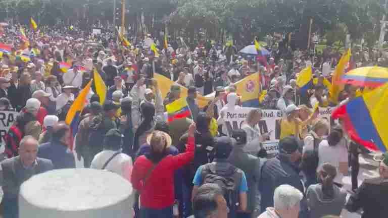 Así arrancó la marcha en Bogotá