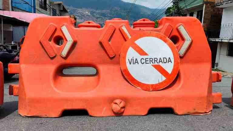 Conozca los cierres viales programados para el fin de semana en Medellín