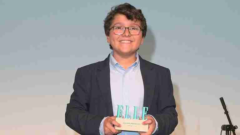 Francisco Javier, el niño ambientalista, recibió premio en la gala de los Elle Eco Awards