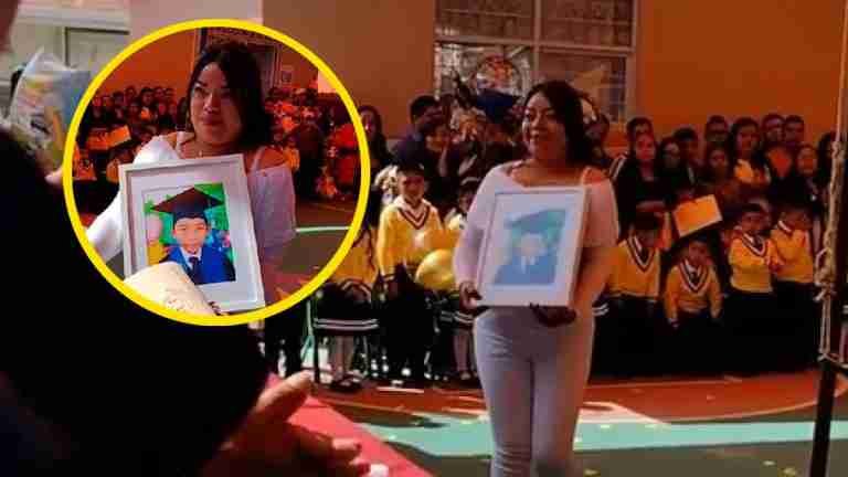 Madre recibe diploma de su hijo fallecido con conmovedor homenaje