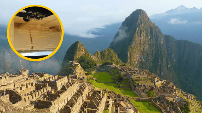 ¿Se robaron la placa que declara a Machu Picchu ‘maravilla del mundo’? Esto se sabe