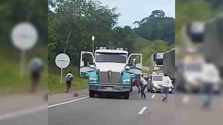 En video quedó grabada la agresión a un conductor de tractomula en la Autopista Medellín – Bogotá