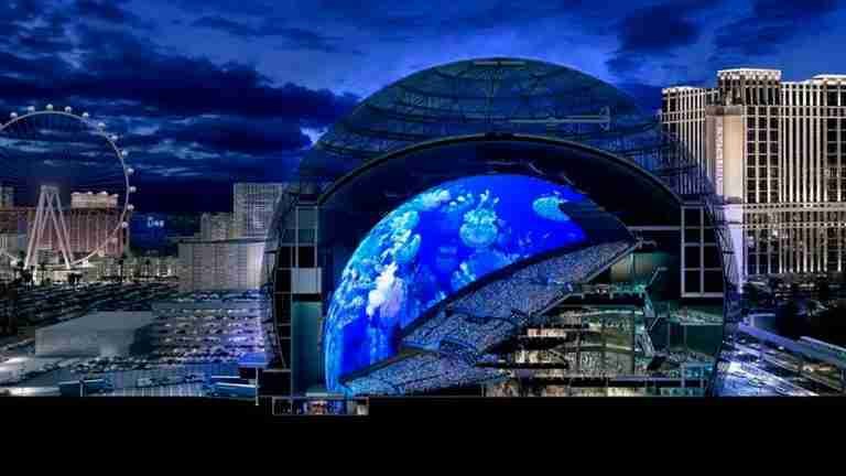 Pantalla esférica ilumina Las Vegas como la más grande del mundo 