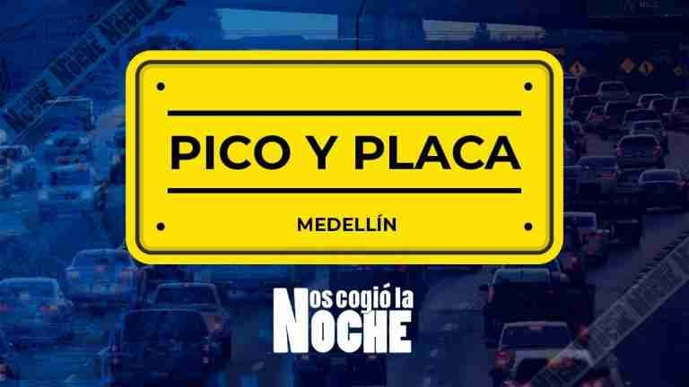 Termine la semana tranquilo: Pico y Placa para este viernes 15 de diciembre en Medellín