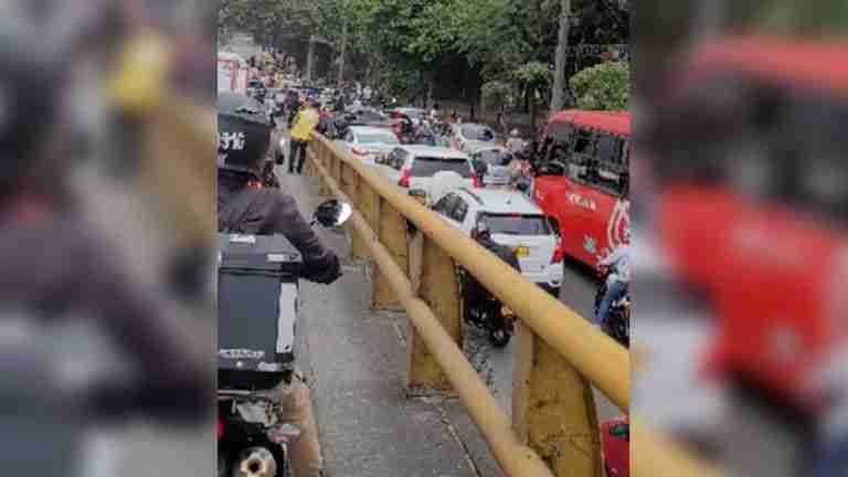 Paro de taxistas en Medellín genera caos vehicular y bloqueos en distintos puntos de la ciudad
