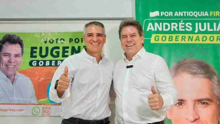 Inician uniones entre candidatos a la Gobernación de Antioquia: Eugenio Prieto y Andrés Julián Rendón sellaron alianza 