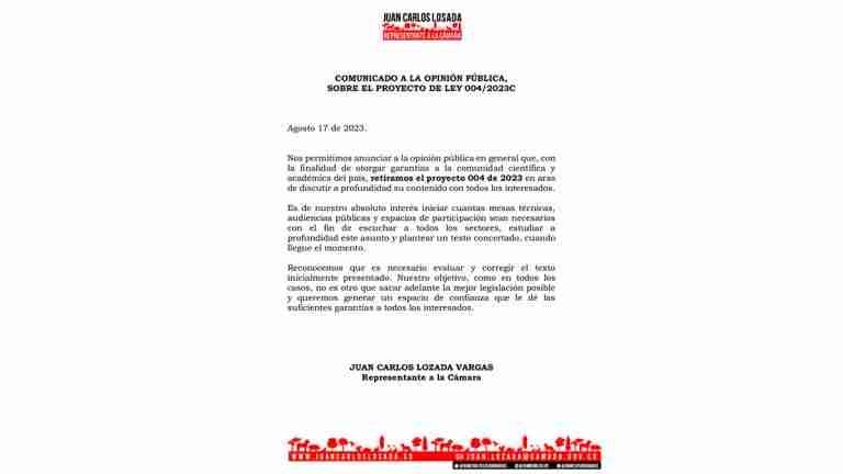 Retiran polémico proyecto de ley que afectaría a biólogos colombianos