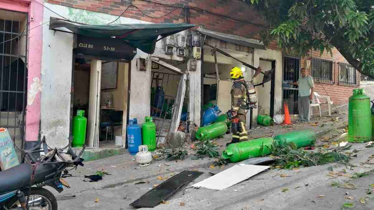 Dos personas heridas tras explosión de cilindro de gas en el barrio Miranda
