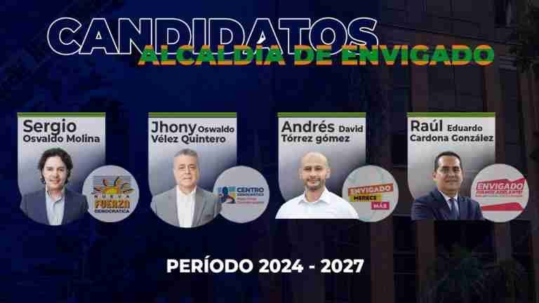 Cuatro Candidatos Disputarán la Alcaldía de Envigado en Próximas Elecciones