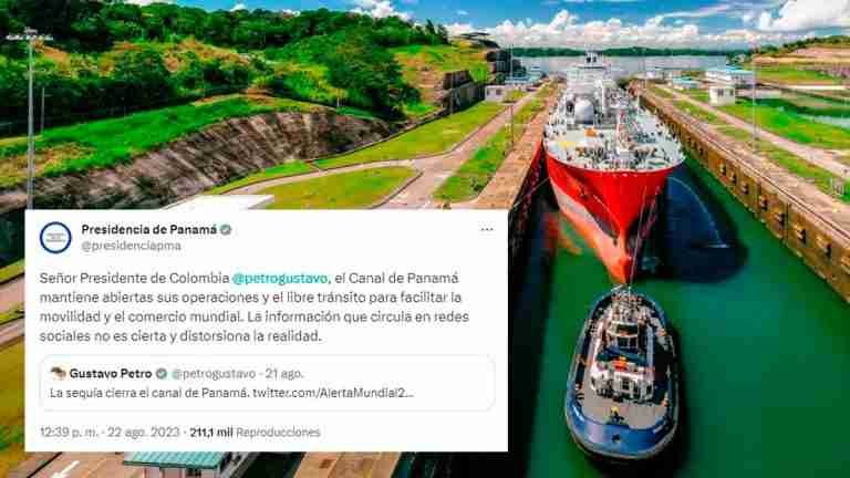 ¿Qué pasa en Panamá? Regañan a Petro por decir que “la sequía cierra el Canal”