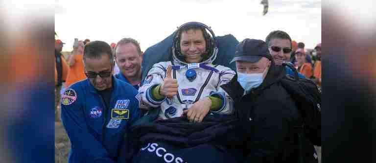 Frank Rubio, el astronauta que rompió récord de la NASA, llegó a la Tierra