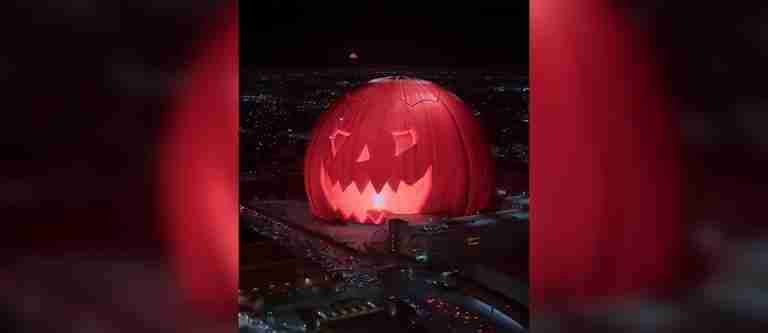 ¡Qué espectáculo! La Esfera de Las Vegas da la bienvenida a Halloween