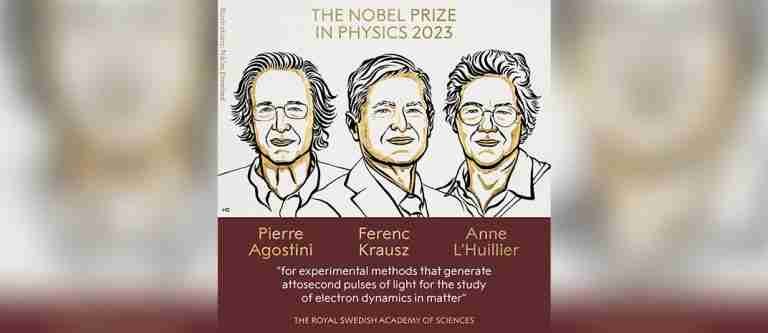 Tres ganadores del Nobel de Física por el estudio de los attosegundos