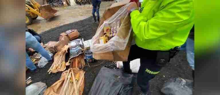 No ha empezado la temporada decembrina y la policía ya tuvo que destruir una tonelada de pólvora