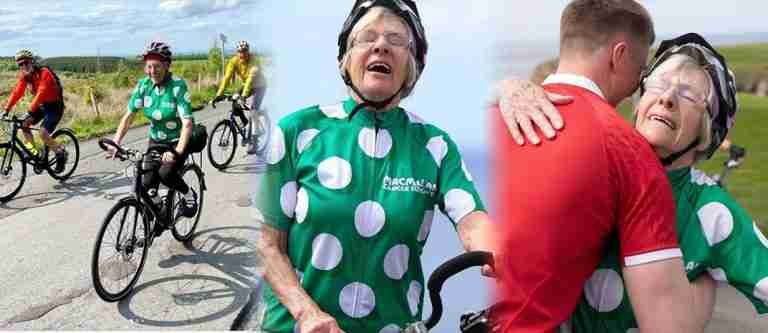 Mujer de 85 años recorrió 1.600 kilómetros en bicicleta en memoria de sus hijos