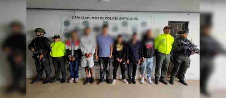 En Antioquia capturaron a 6 personas acusadas de hurto, secuestro y extorsión
