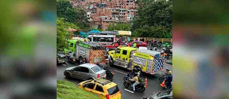 Una mujer falleció en un accidente de tránsito en Medellín