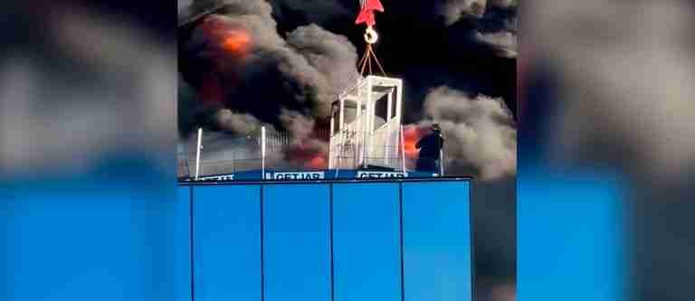 ¡Impactante! Así fue el rescate de un hombre acorralado por un incendio en Reino Unido