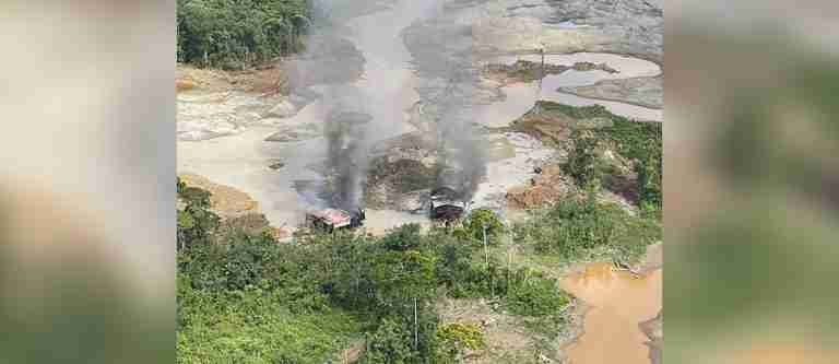 Autoridades destruyeron cuatro unidades de minería ilegal en Chocó