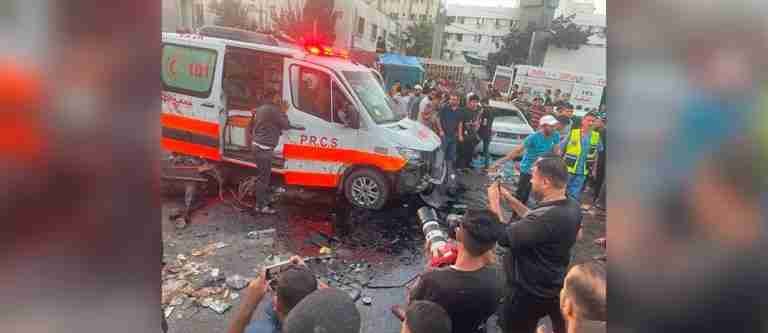 Israel atacó ambulancias de la Cruz Roja que llevaban palestinos heridos hacia Egipto