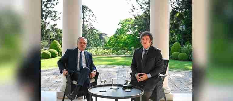 Milei ya se reunió con Alberto Fernández para empezar la transición presidencial