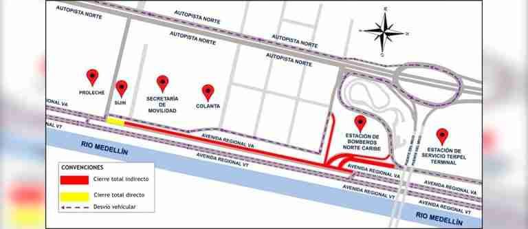 ¡Salga con tiempo! Habrá cierre en la Avenida Regional por obras de expansión del acueducto