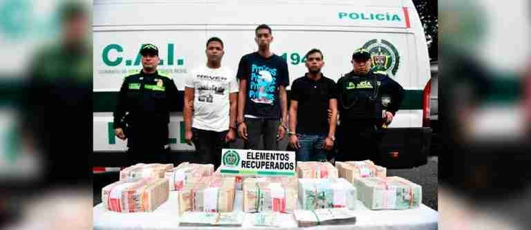 Los capturaron en El Poblado después de robar 368 millones en un banco