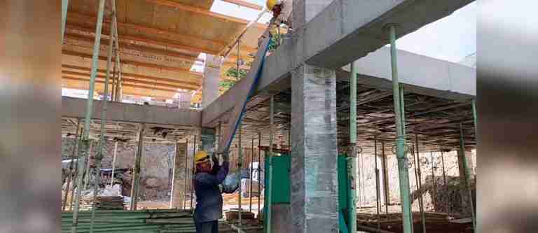 Avanzan obras de construcción de la nueva subestación de bomberos en Bello