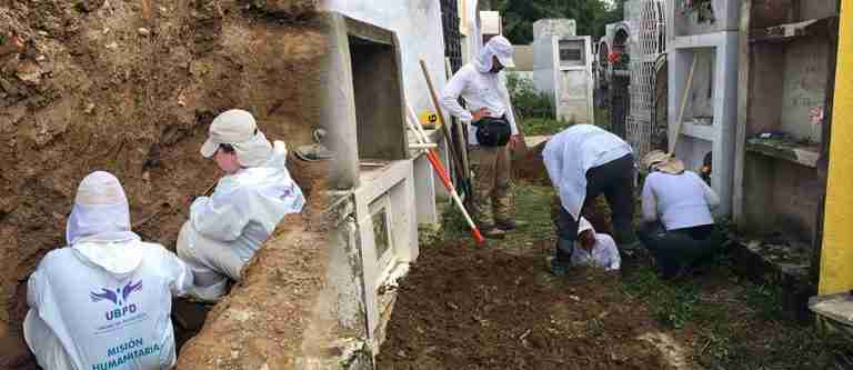 La Unidad de Búsqueda recuperó ocho cuerpos del cementerio Mancomoján en El Carmen de Bolívar