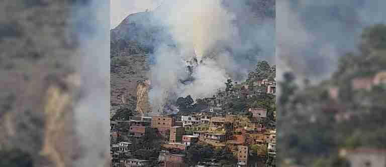 ¡Atención! Se registra incendio forestal en el cerro Pan de Azúcar
