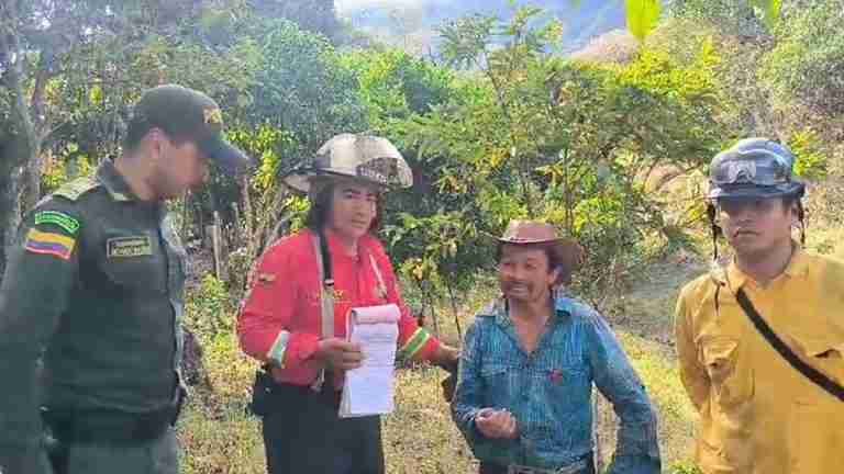 ¿Cómo le parece? Hombre fue sancionado por las autoridades tras ser identificado como autor de 8 incendios forestales en Boyacá