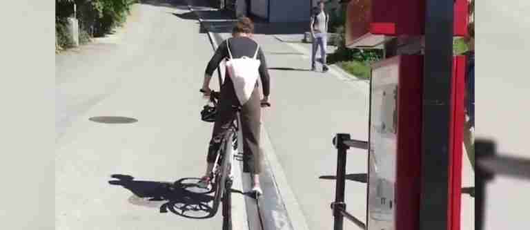 Conozca el mecanismo que ayuda a ciclistas a subir ‘lomas’ en Noruega